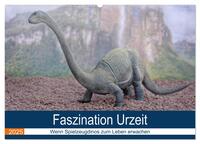 Vorderes Coverbild Faszination Urzeit - wenn Spielzeugdinos zum Leben erwachen (Wandkalender 2025 DIN A2 quer), CALVENDO Monatskalender