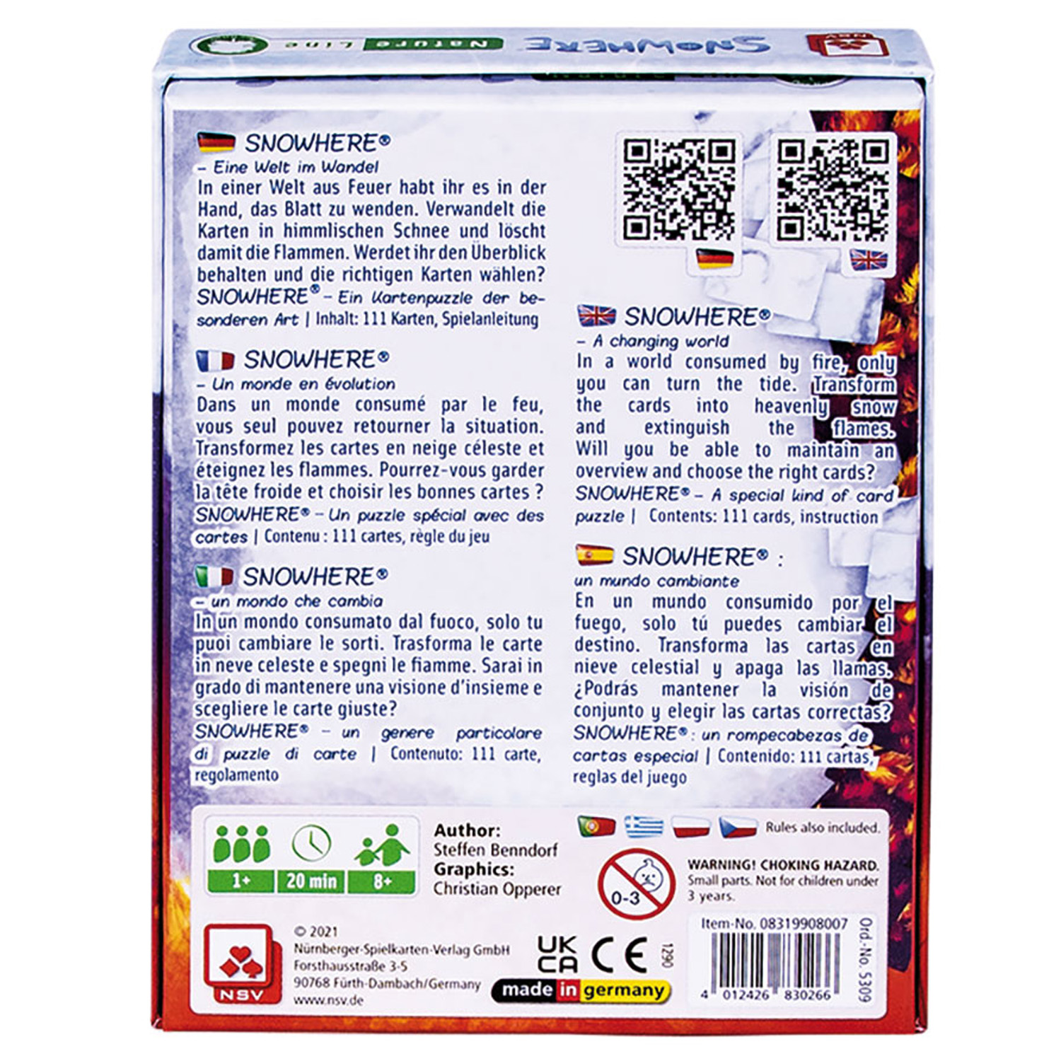 Rückseitencover Snowhere - Natureline
