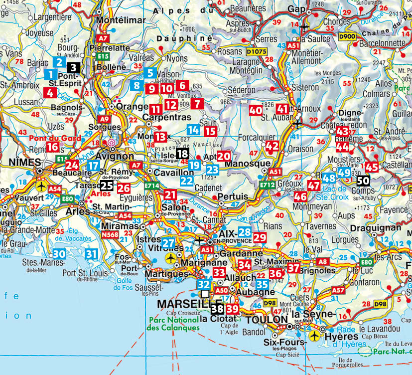 Beispielinhalt (Bild) Provence (Guide de randonnées)