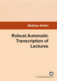 Vorderes Coverbild Robust automatic transcription of lectures