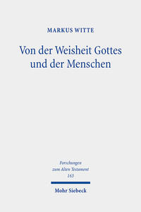 Vorderes Coverbild Von der Weisheit Gottes und der Menschen