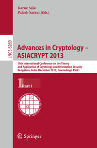 Vorderes Coverbild Advances in Cryptology - ASIACRYPT 2013