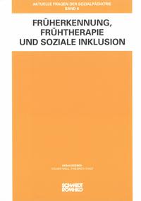 Vorderes Coverbild Früherkennung, Frühtherapie und soziale Inklusion