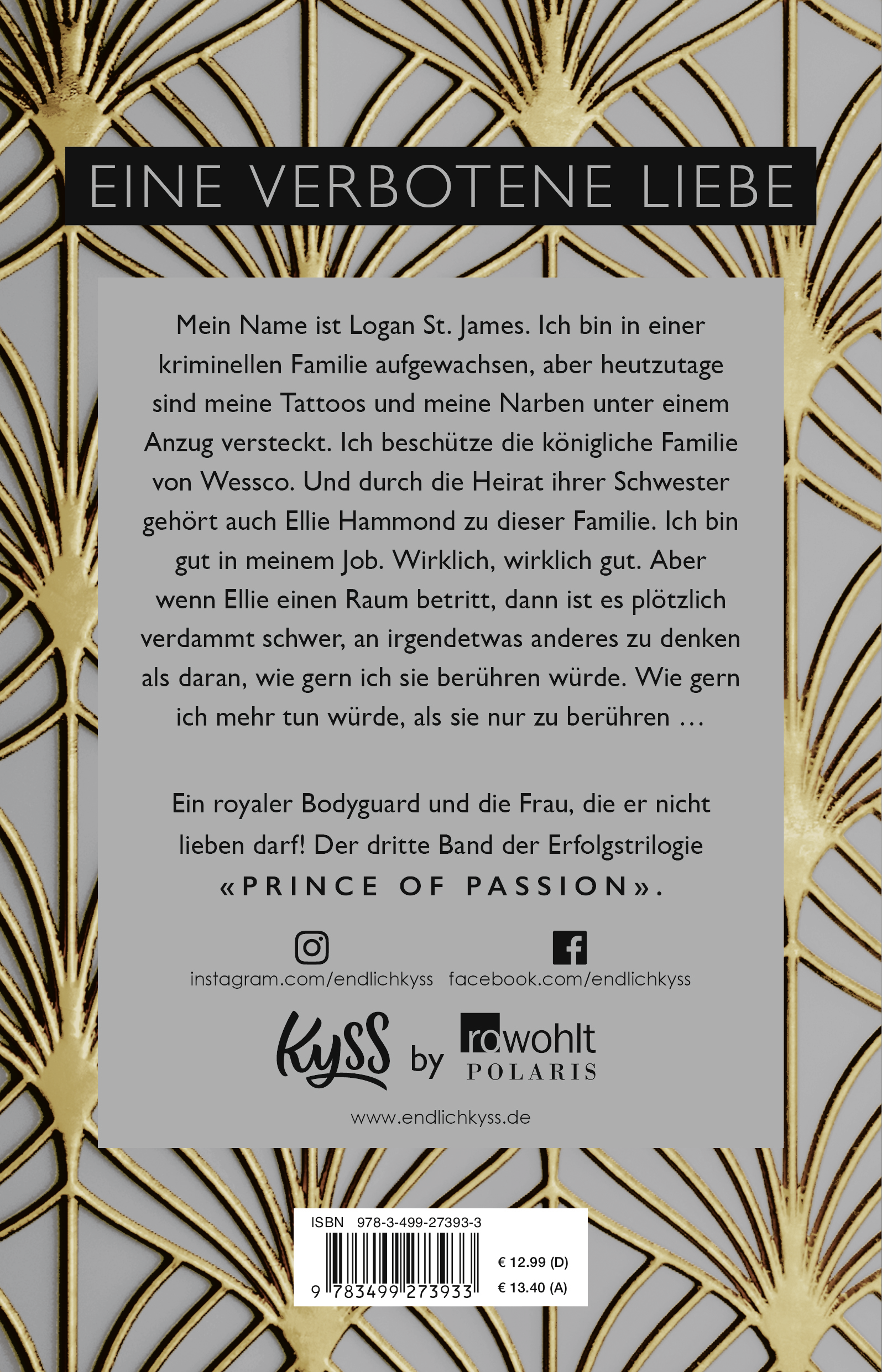 Rückseitencover Prince of Passion – Logan