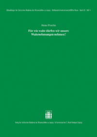 Vorderes Coverbild Für wie wahr dürfen wir unsere Wahrnehmungen nehmen?
