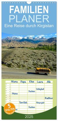 Vorderes Coverbild Familienplaner 2025 - Eine Reise durch Kirgistan mit 5 Spalten (Wandkalender, 21 x 45 cm) CALVENDO