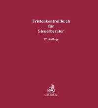 Vorderes Coverbild Fristenkontrollbuch für Steuerberater
