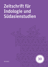 Vorderes Coverbild Zeitschrift für Indologie und Südasienstudien, Band 30 (2013)