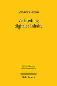 Vorderes Coverbild Verbreitung digitaler Inhalte