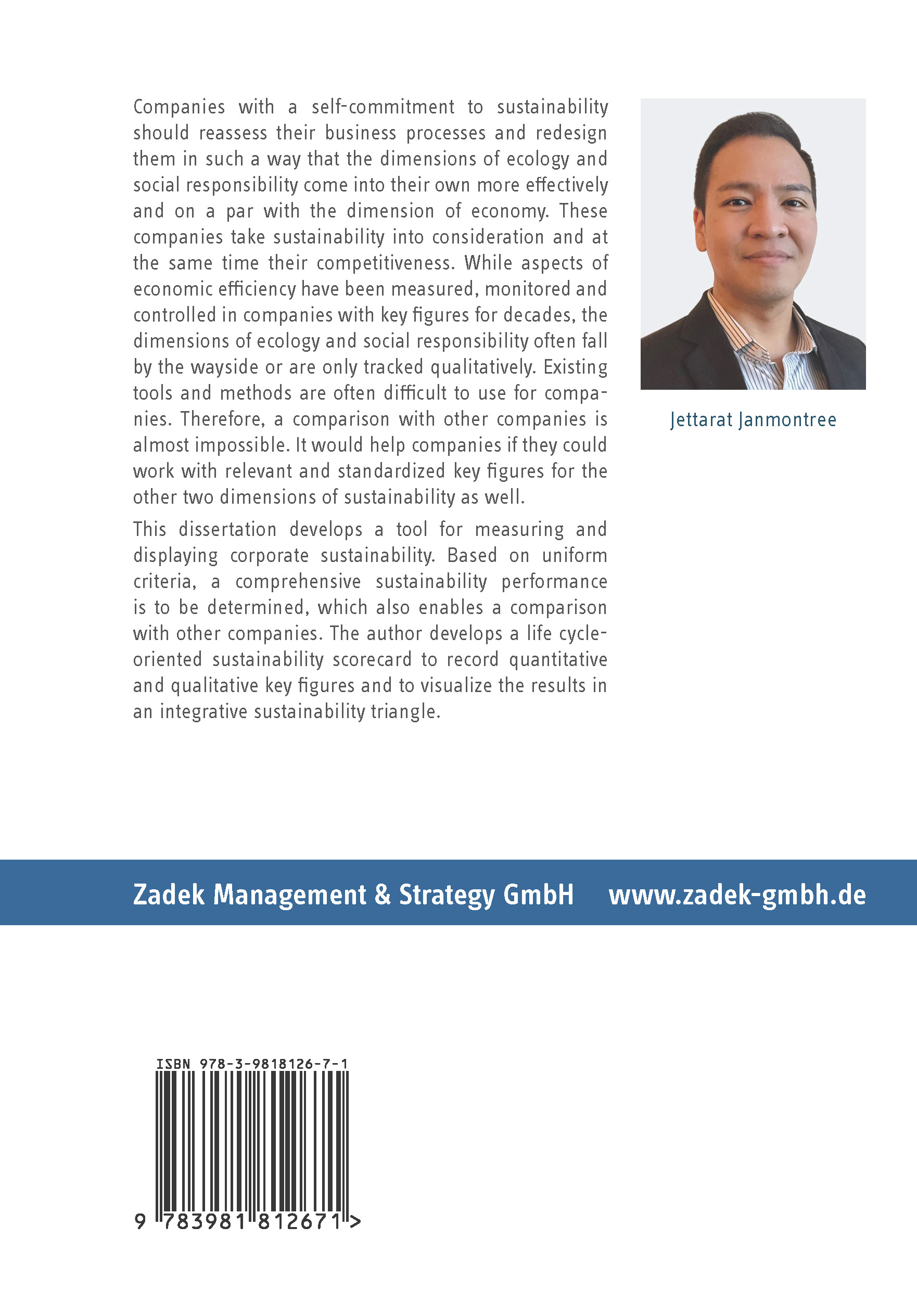 Rückseitencover Sustainability Performance Measurement Framework for the Product Life Cycle