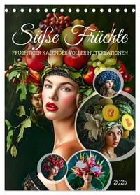 Vorderes Coverbild Süße Früchte - Fruchtiger Kalender voller Hutkreationen (Tischkalender 2025 DIN A5 hoch), CALVENDO Monatskalender