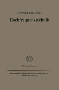 Vorderes Coverbild Hochfrequenztechnik