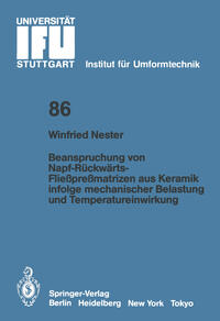 Vorderes Coverbild Beanspruchung von Napf-Rückwärts-Fließpreßmatrizen aus Keramik infolge mechanischer Belastung und Temperatureinwirkung