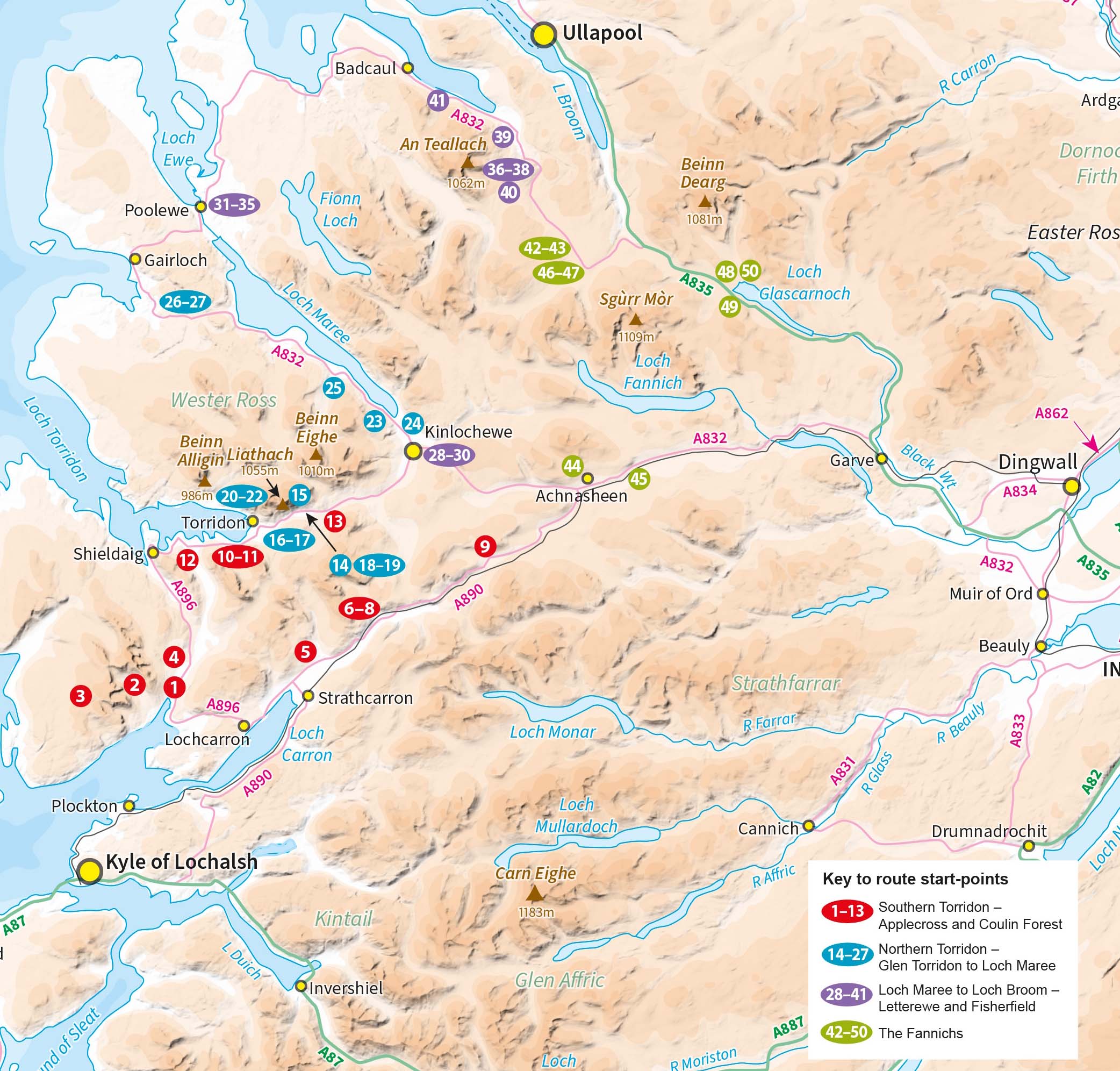 Beispielinhalt (Bild) Walking in Torridon, Fisherfield, Fannichs and An Teallach