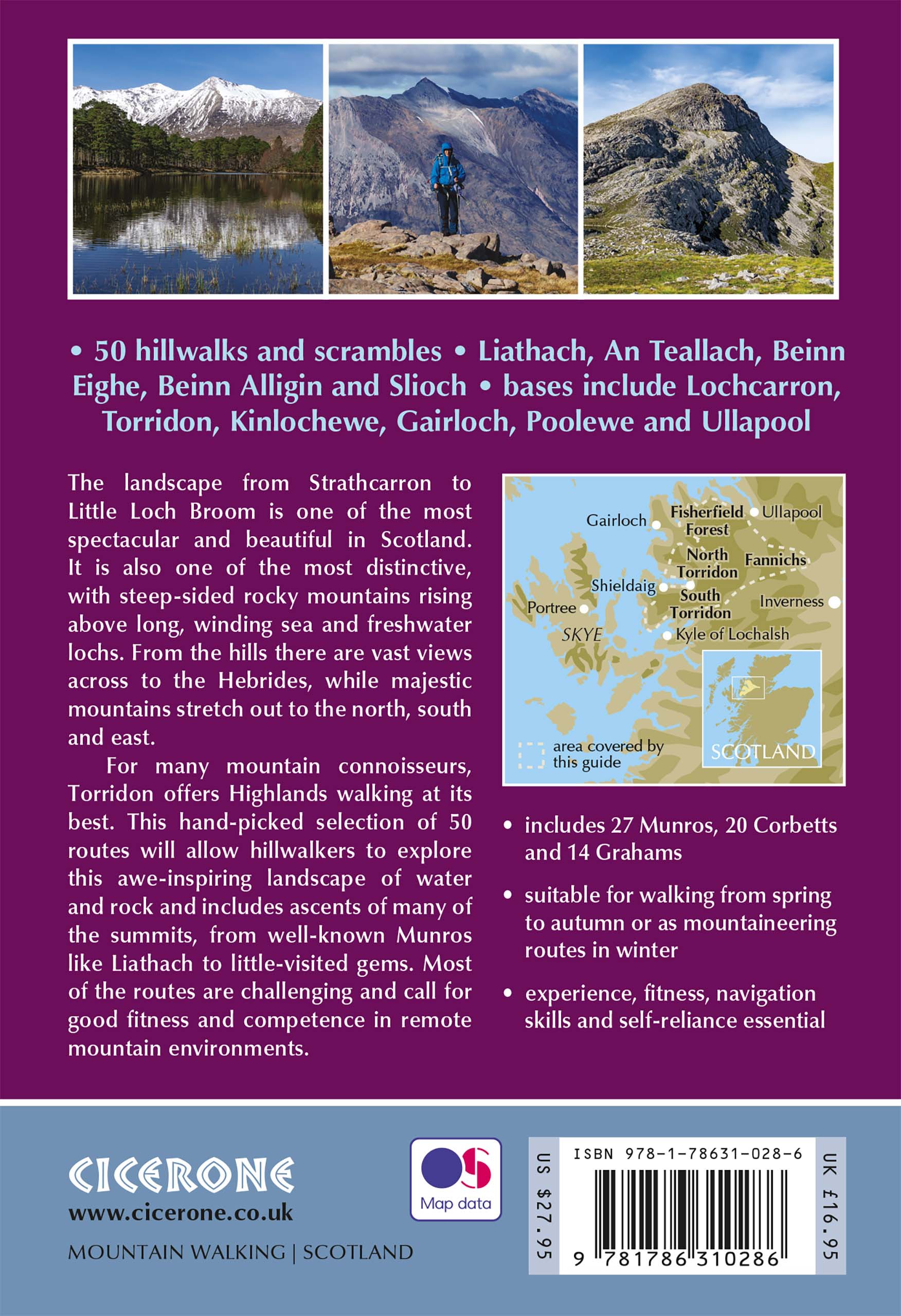 Rückseitencover Walking in Torridon, Fisherfield, Fannichs and An Teallach