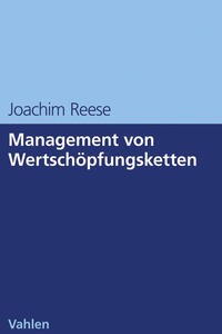 Vorderes Coverbild Management von Wertschöpfungsketten