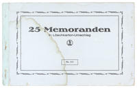 Vorderes Coverbild 25 Memoranden