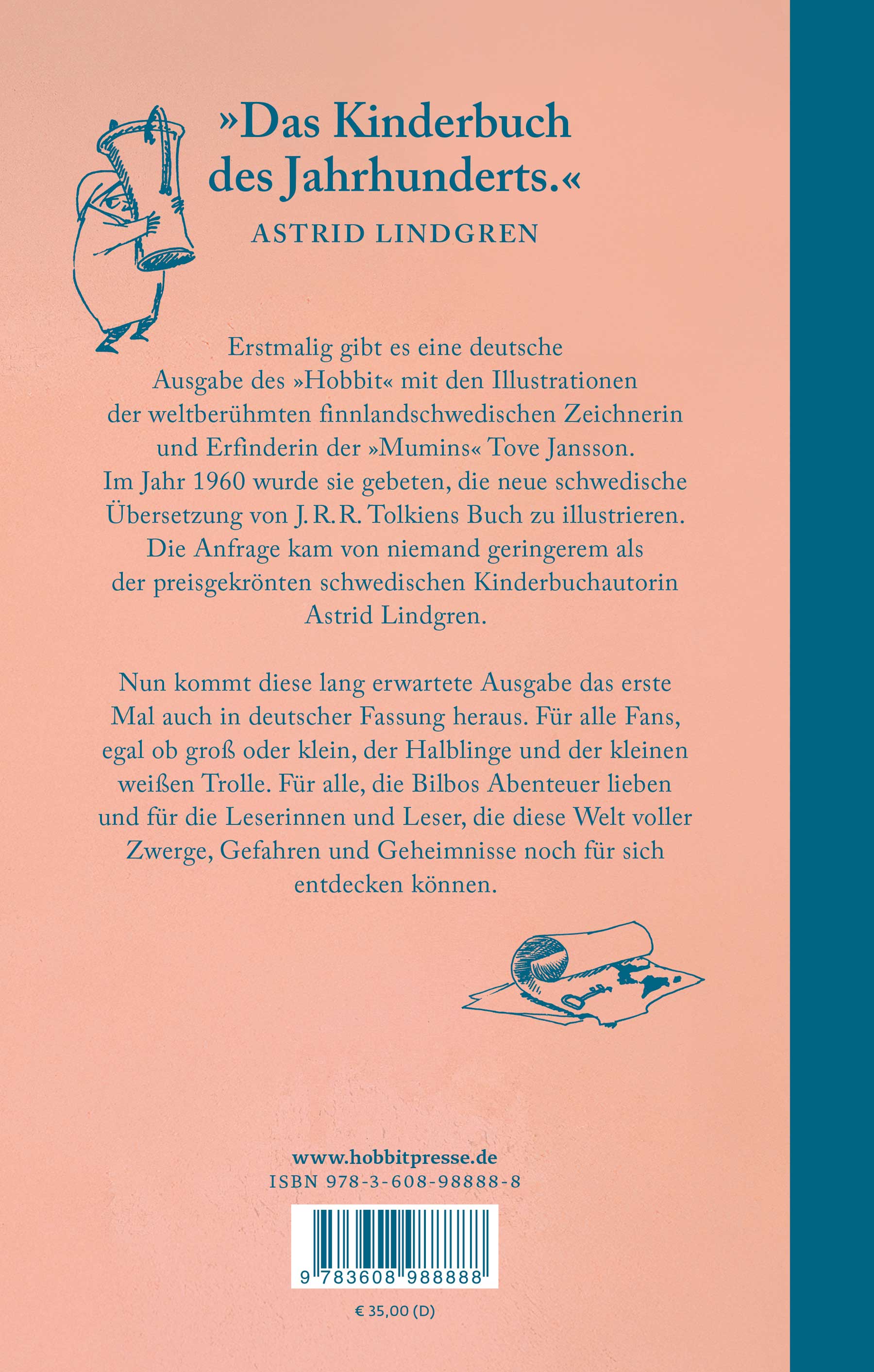 Rückseitencover Der Hobbit - Illustriert von Tove Jansson