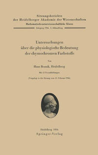 Vorderes Coverbild Untersuchungen über die physiologische Bedeutung der chymochromen Farbstoffe
