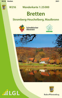 Vorderes Coverbild W216 Wanderkarte 1:25 000 Bretten