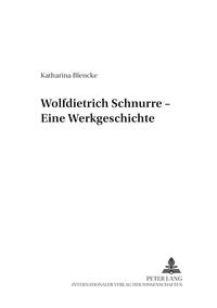 Vorderes Coverbild Wolfdietrich Schnurre
