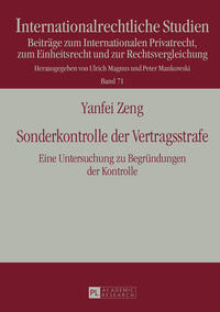 Vorderes Coverbild Sonderkontrolle der Vertragsstrafe
