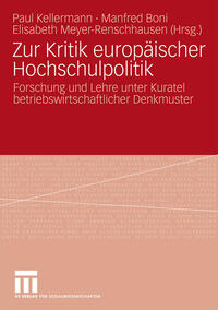 Vorderes Coverbild Zur Kritik europäischer Hochschulpolitik