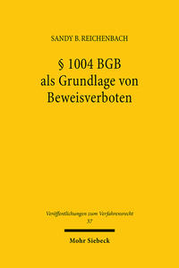 Vorderes Coverbild § 1004 BGB als Grundlage von Beweisverboten
