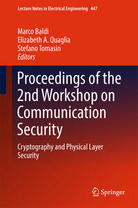 Vorderes Coverbild Proceedings of the 2nd Workshop on Communication Security