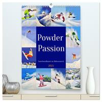 Vorderes Coverbild Powder Passion - Snowboardkunst im Höhenrausch (hochwertiger Premium Wandkalender 2025 DIN A2 hoch), Kunstdruck in Hochglanz