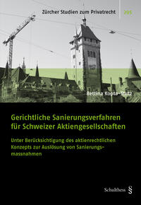 Vorderes Coverbild Gerichtliche Sanierungsverfahren für Schweizer Aktiengesellschaften