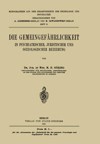 Vorderes Coverbild Die Gemeingefährlichkeit