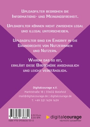 Rückseitencover Irrweg Uploadfilter exakt erklärt