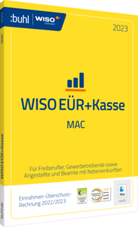 Vorderes Coverbild WISO EÜR+Kasse Mac 2023