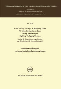 Vorderes Coverbild Beuluntersuchungen an hyperbolischen Rotationsschalen