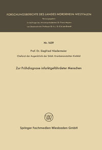 Vorderes Coverbild Zur Frühdiagnose infarktgefährdeter Menschen
