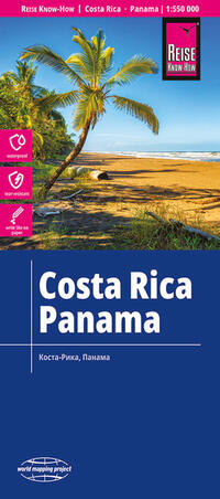 Vorderes Coverbild Reise Know-How Landkarte Costa Rica, Panama (1:550.000)