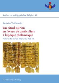 Vorderes Coverbild Un rituel osirien en faveur de particuliers à l’époque ptolémaïque