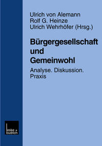 Vorderes Coverbild Bürgergesellschaft und Gemeinwohl