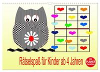 Vorderes Coverbild Rätselspaß für Kinder ab 4 Jahren (Wandkalender 2025 DIN A3 quer), CALVENDO Monatskalender