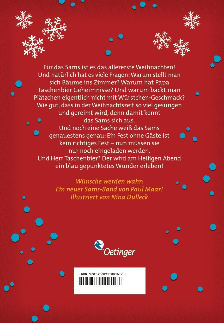 Rückseitencover Das Sams 9. Das Sams feiert Weihnachten