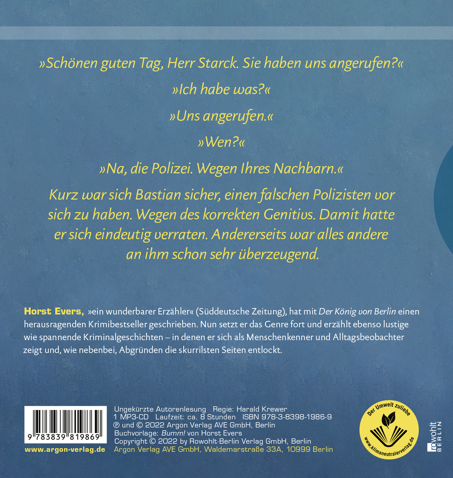 Rückseitencover Bumm!