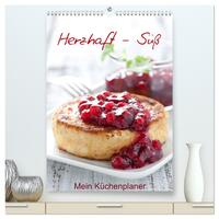 Vorderes Coverbild Herzhaft - Süß / Mein Küchenplaner (hochwertiger Premium Wandkalender 2025 DIN A2 hoch), Kunstdruck in Hochglanz