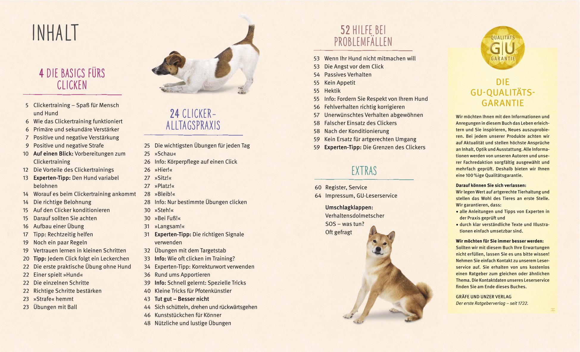 Beispielinhalt (Bild) Hunde-Clickertraining