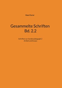 Vorderes Coverbild Gesammelte Schriften Bd. 2.2