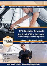 Vorderes Coverbild KFZ-Meister Fachteil- KFZ (Windows) Fragenkatalogtrainer mit über 1540 Lernfragen