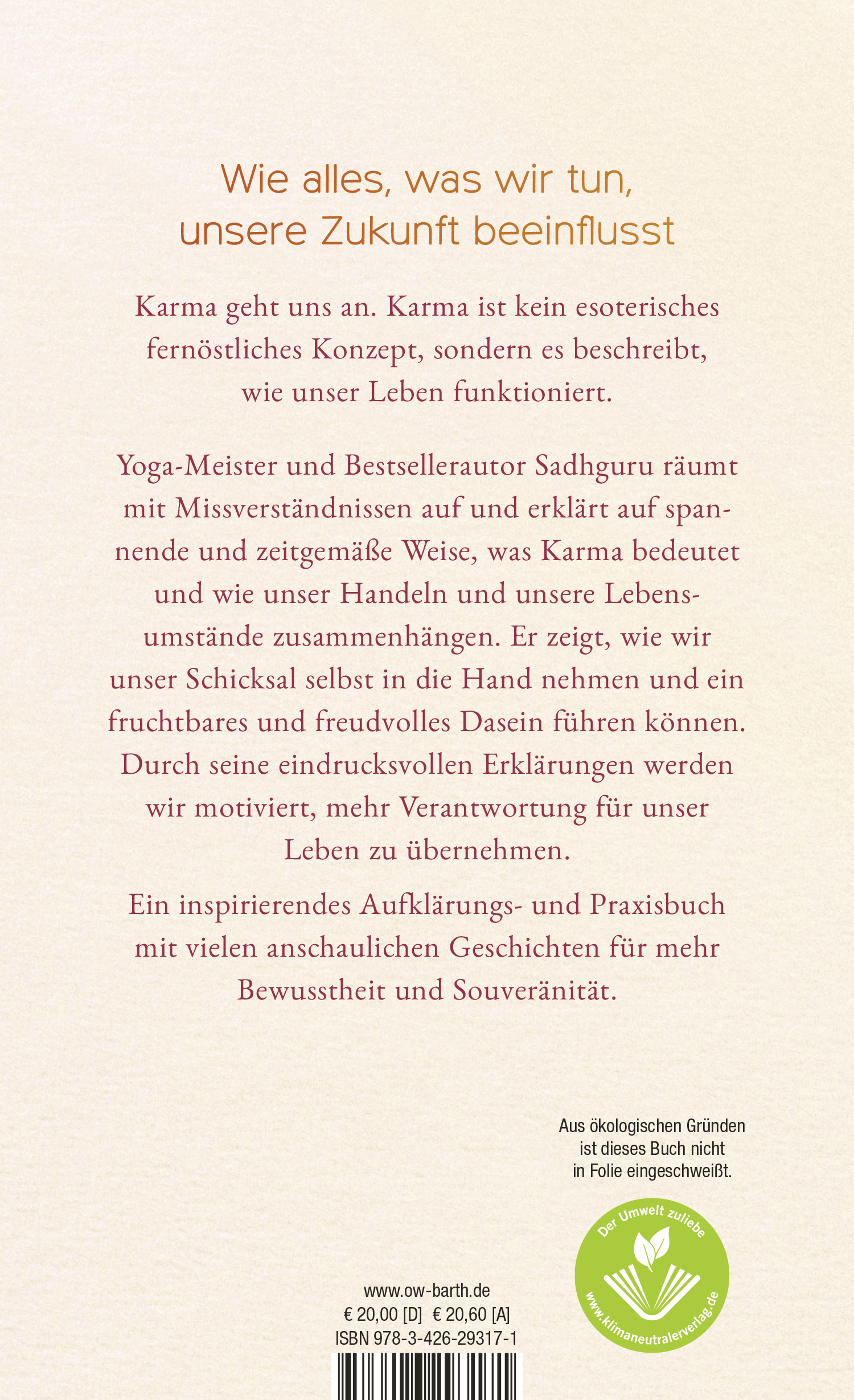 Rückseitencover Karma