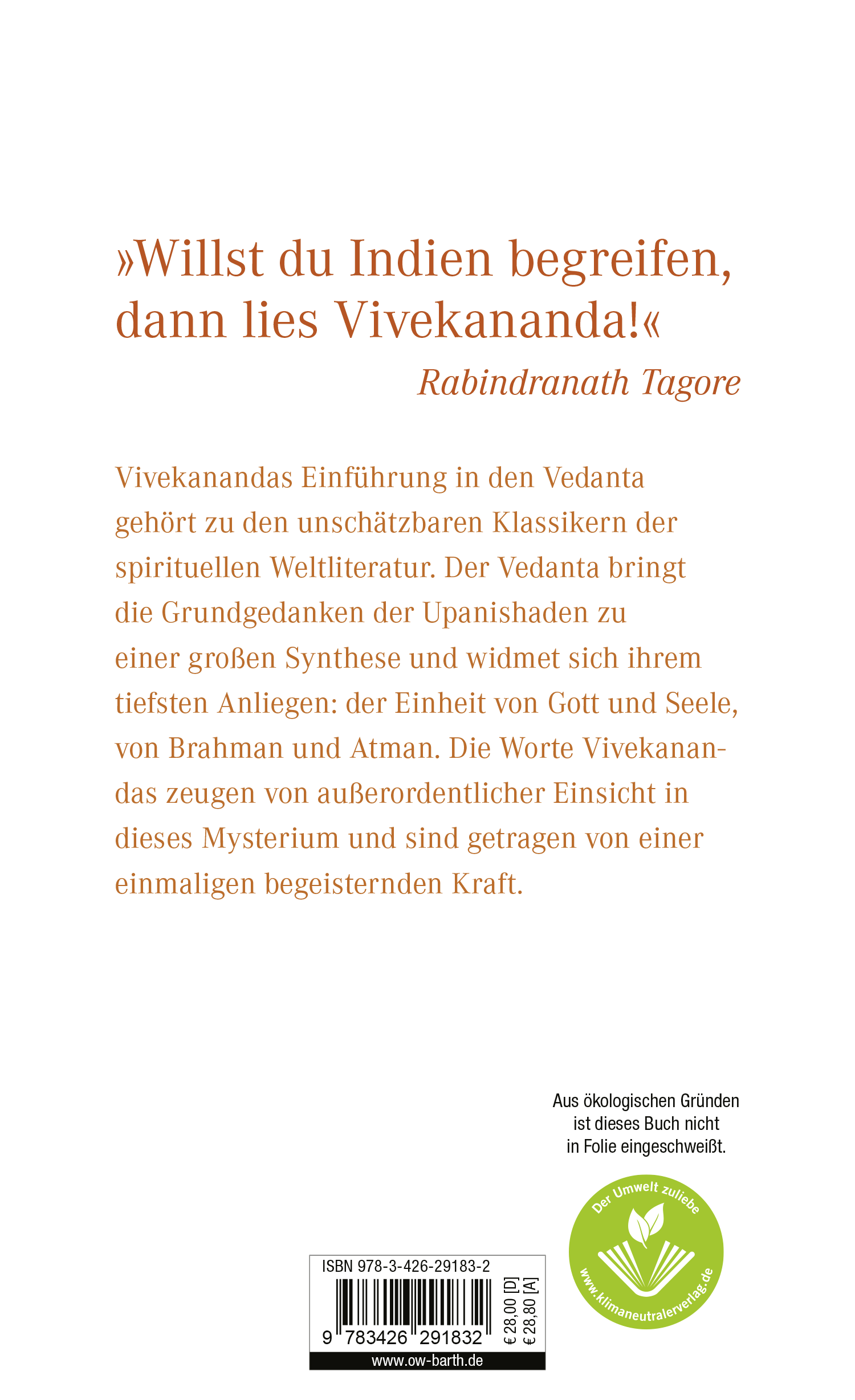 Rückseitencover Vedanta
