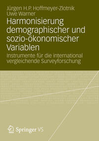 Vorderes Coverbild Harmonisierung demographischer und sozio-ökonomischer Variablen