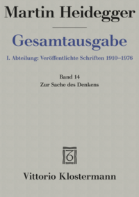 Vorderes Coverbild Zur Sache des Denkens (1962-1964)
